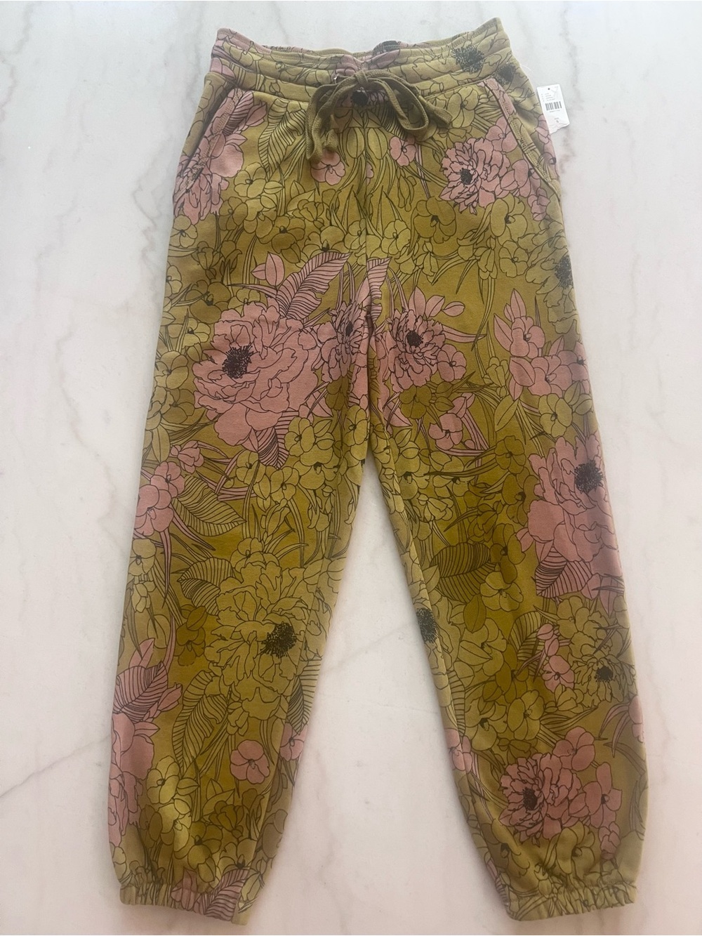 NWT Anthropologie Saturday Sunday Floral Knit Joggers Size Small